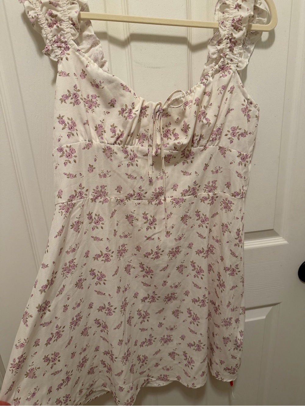 Cider Ivory Chemise with Mauve Floral Print Dress